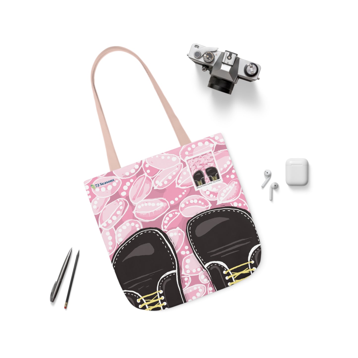 Blossom Petals Scatter the Ground Canvas Tote Bag