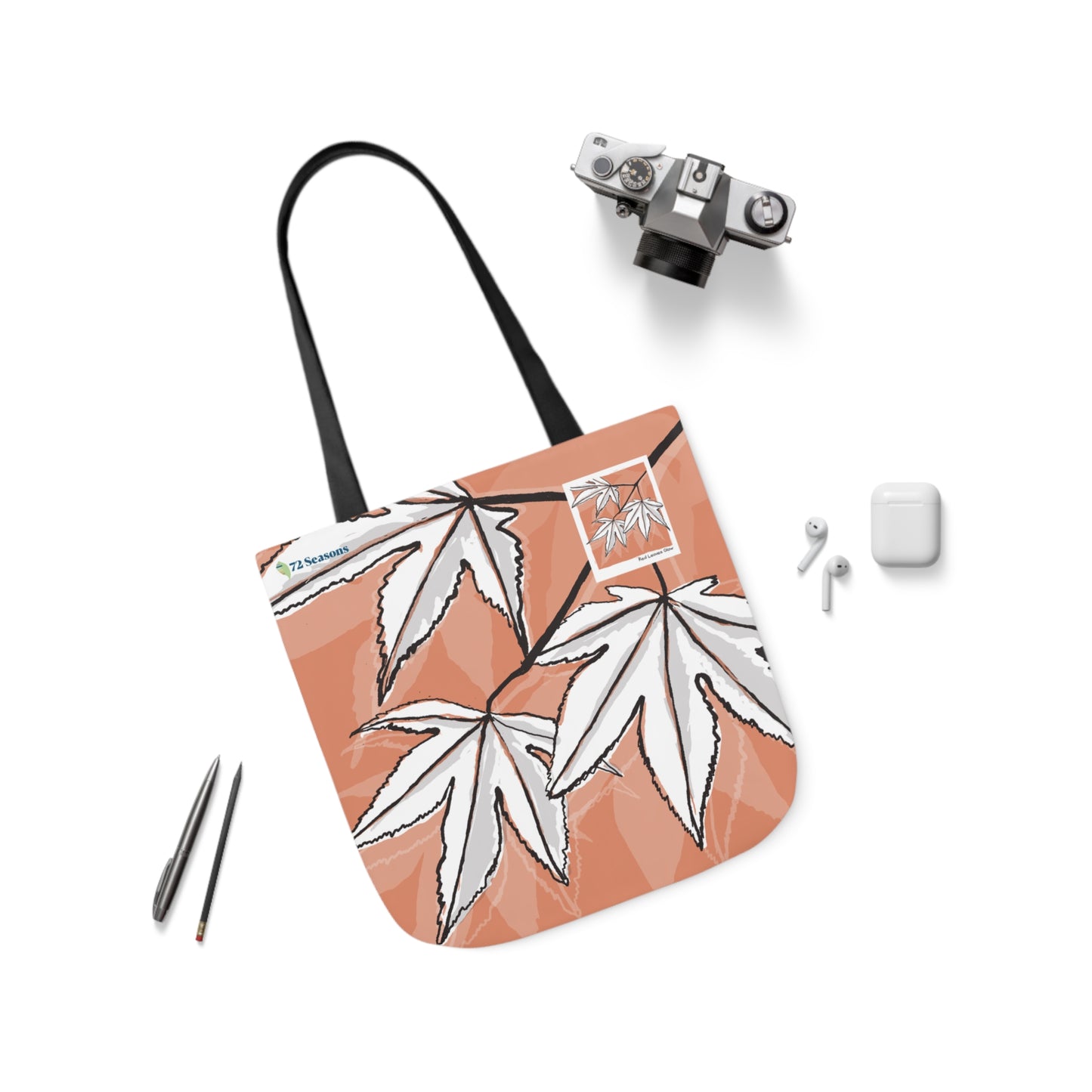 Red Leaves Glow Canvas Tote Bag