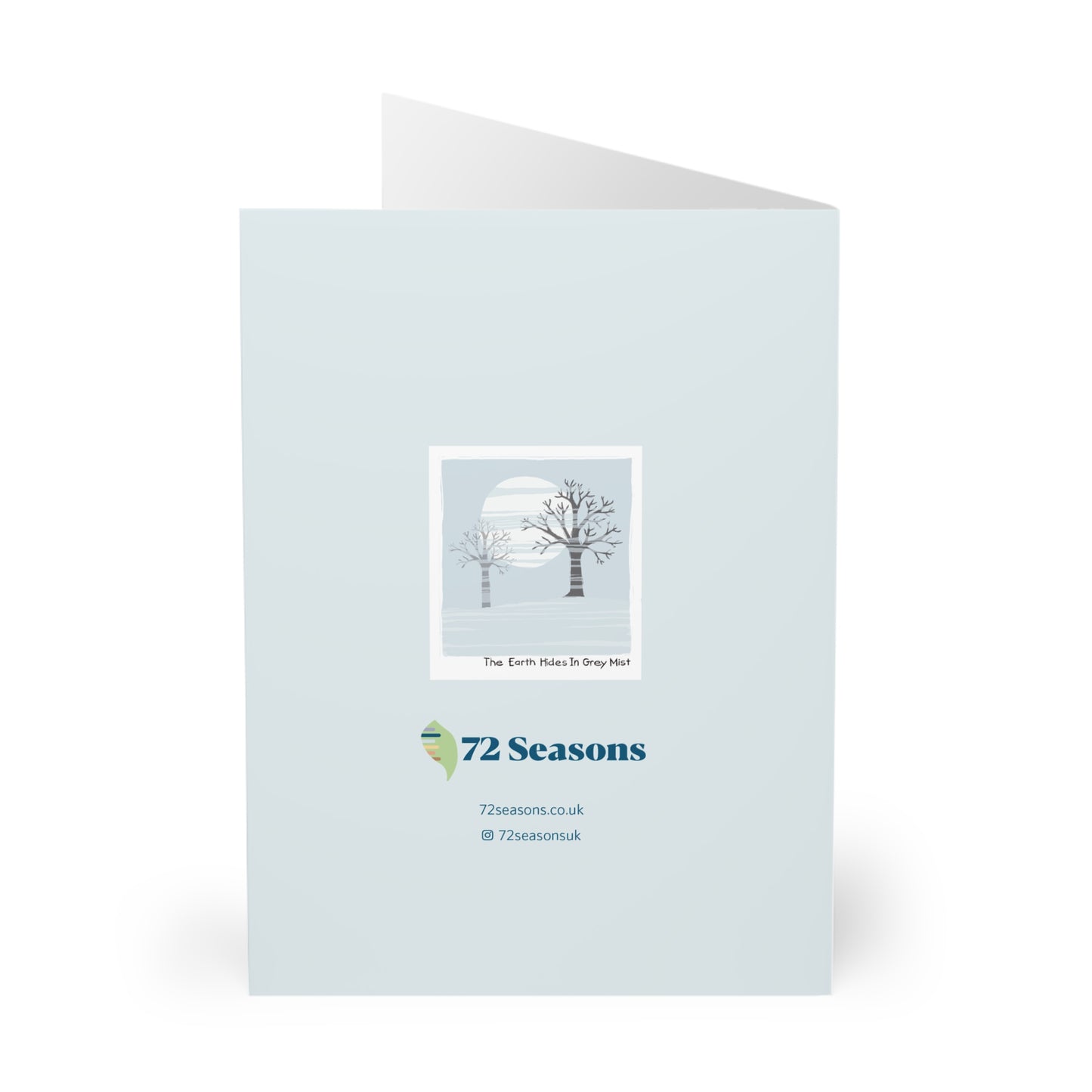 The Earth Hides In Grey Mist greeting card (5 pack)