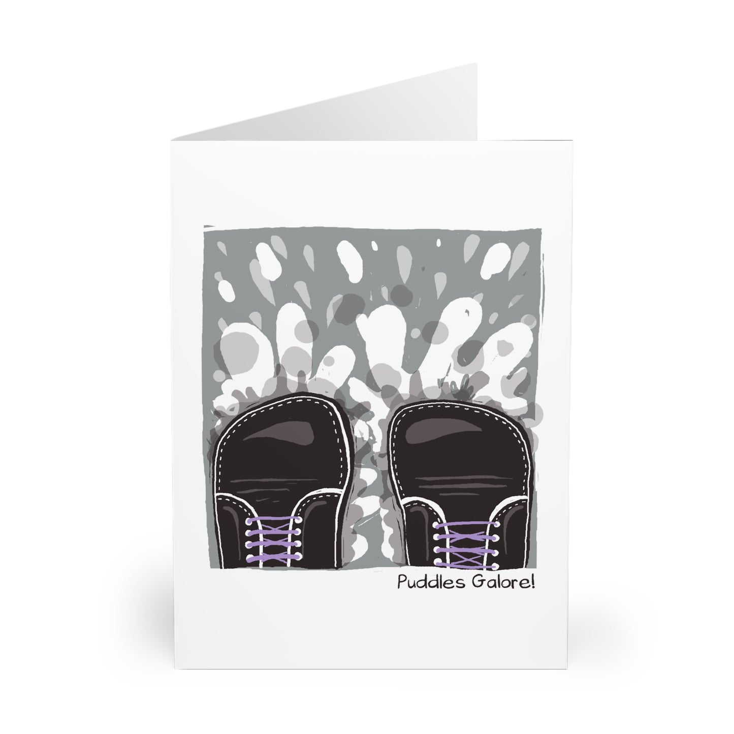 Puddles Galore! greeting card (5 pack)