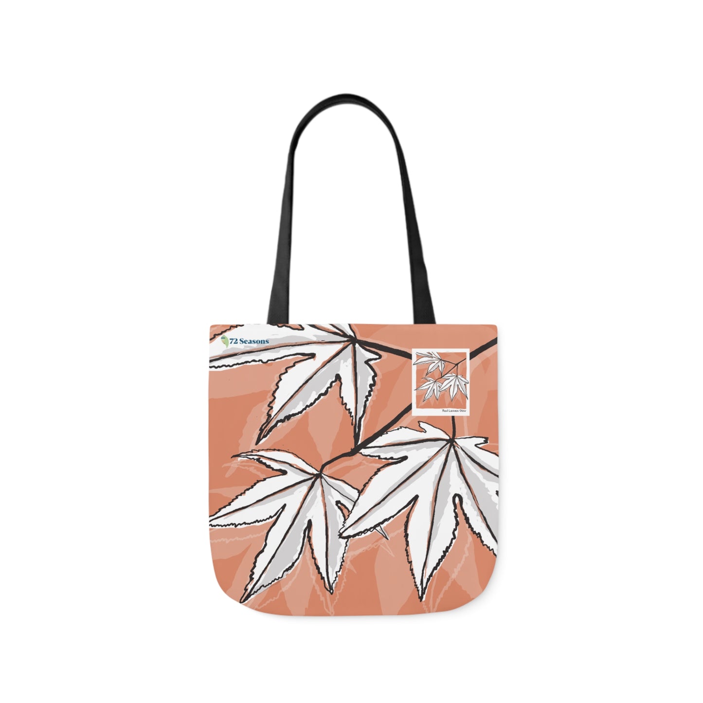 Red Leaves Glow Canvas Tote Bag