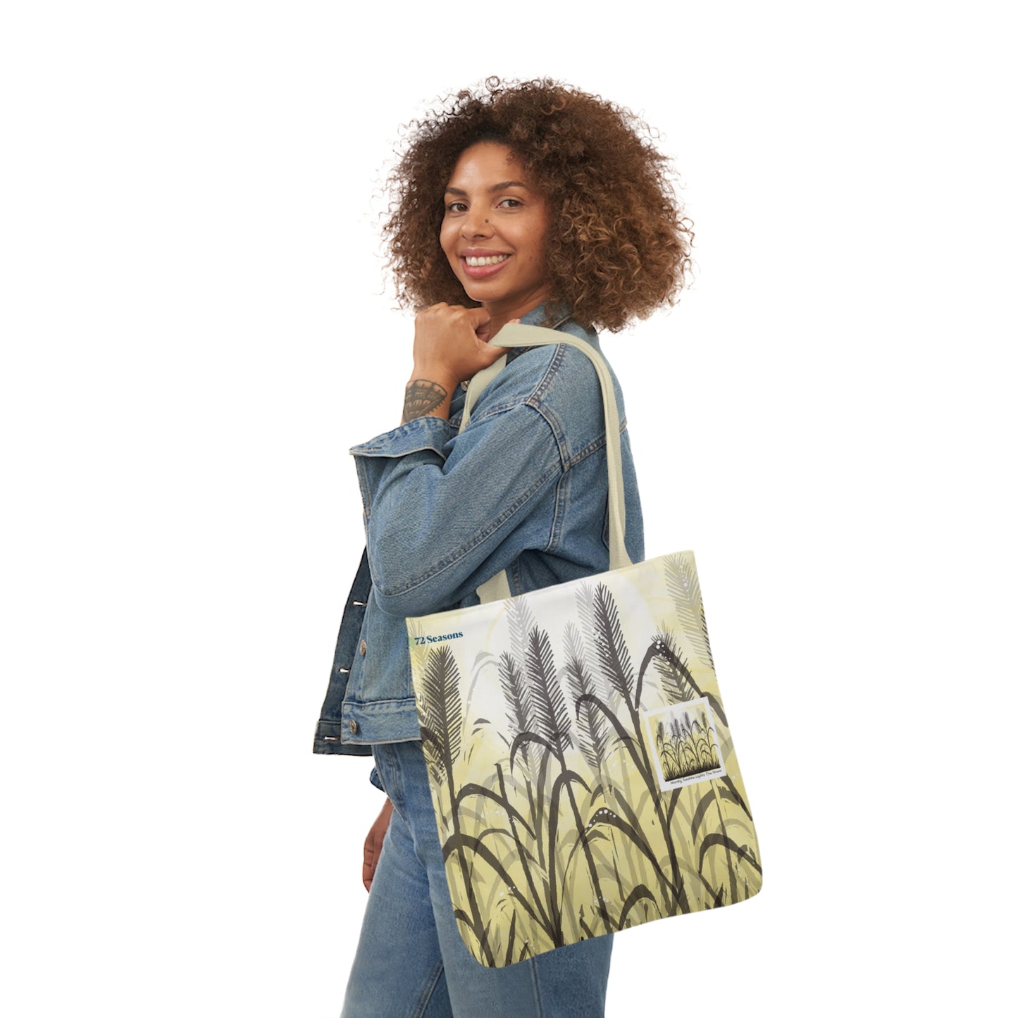 Morning Sunshine Lights the Grass Canvas Tote Bag