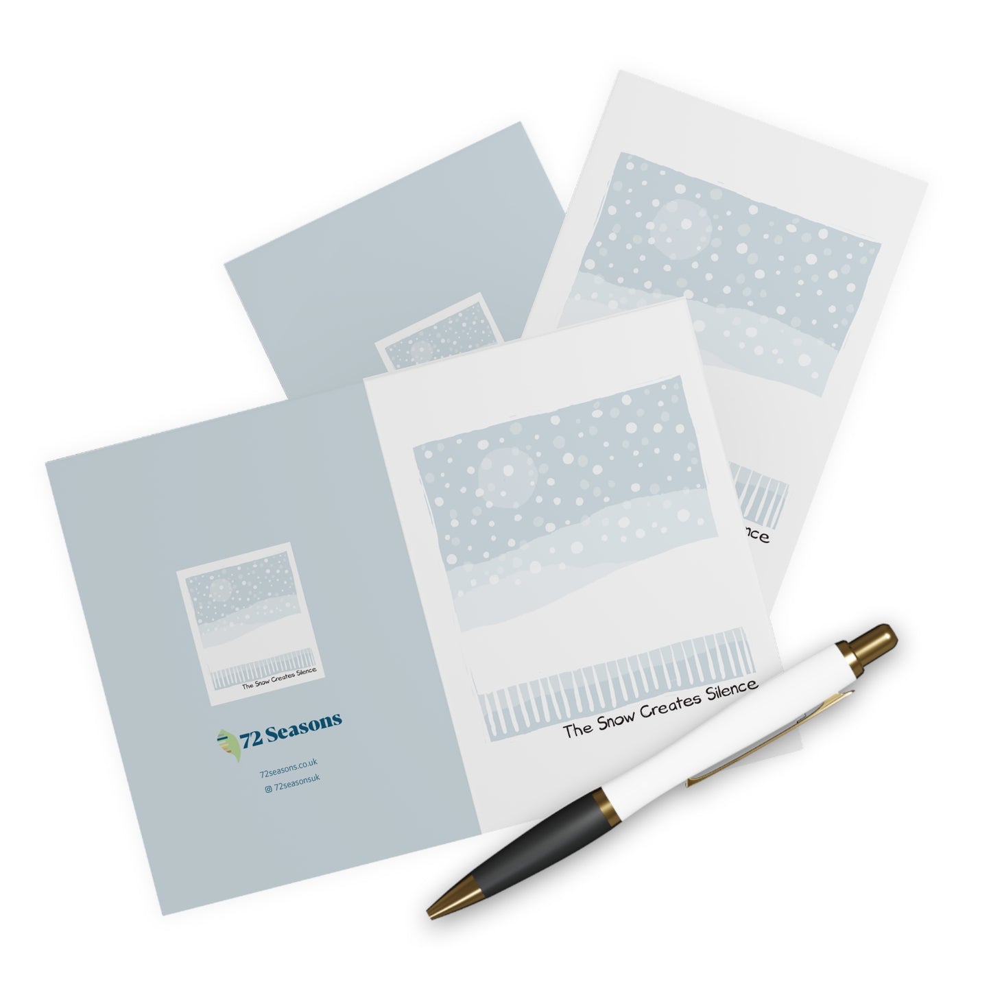 The Snow Creates Silence greeting card (5 pack)