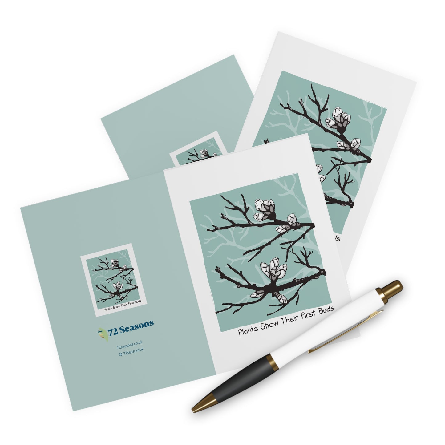 Plants Show Their First Buds greeting card (5 pack)