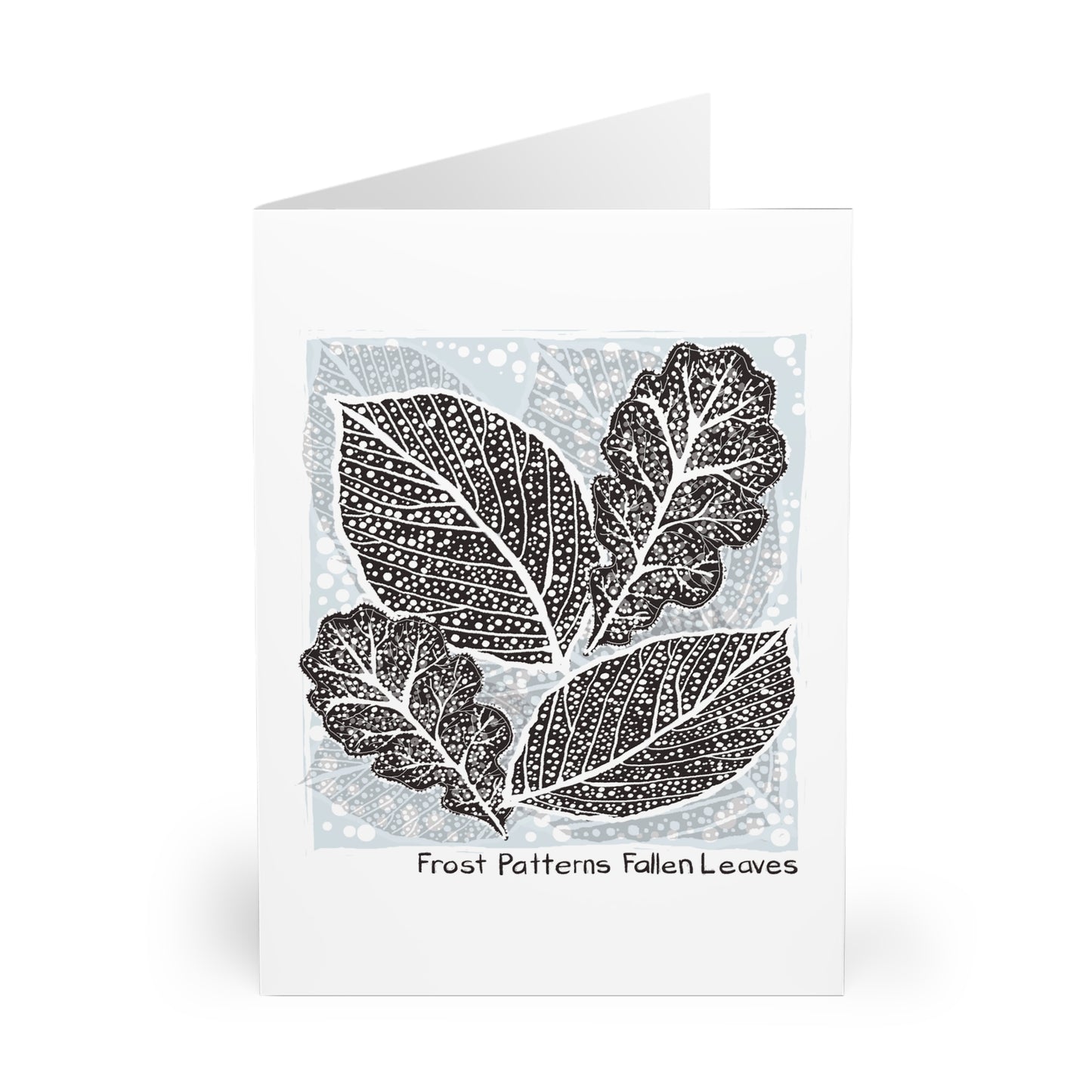 Frost Patterns Fallen Leaves greeting card (5 pack)