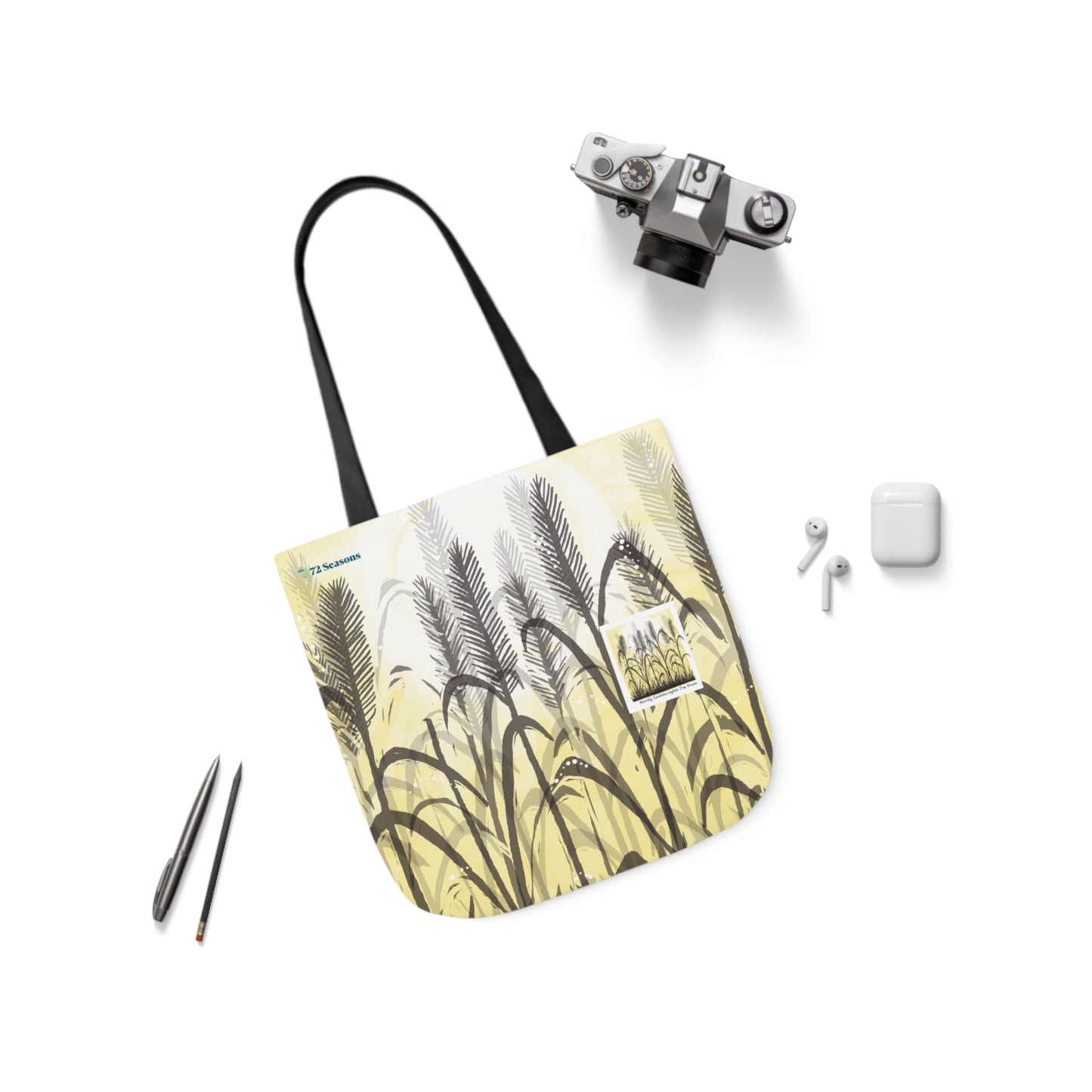 Morning Sunshine Lights the Grass Canvas Tote Bag