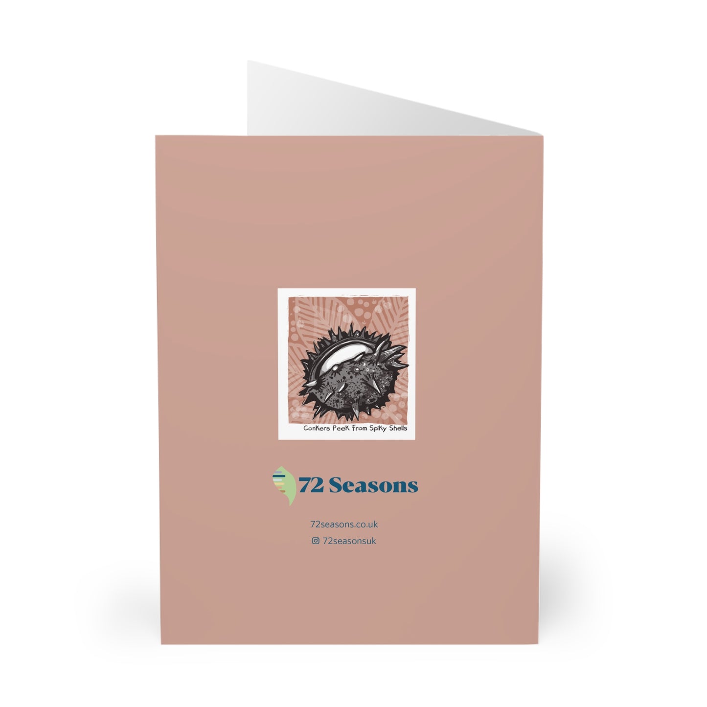 Conkers Peek From Spiky Shells greeting card (5 pack)