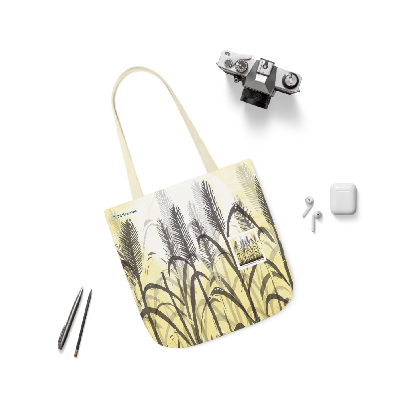 Morning Sunshine Lights the Grass Canvas Tote Bag