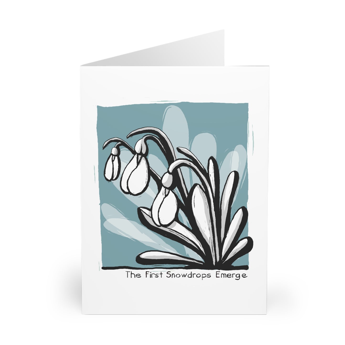 The First Snowdrops Emerge greeting card (5 pack)