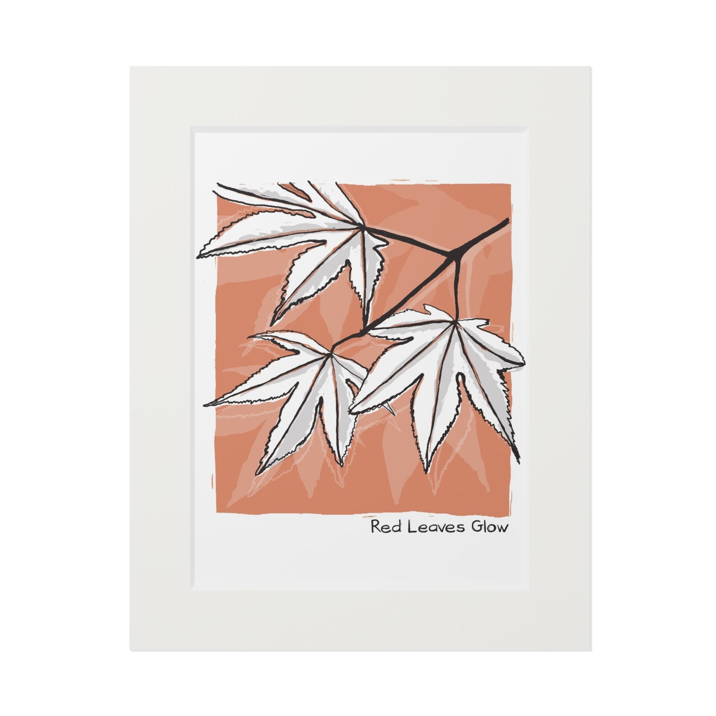 Red Leaves Glow Fine Art Print