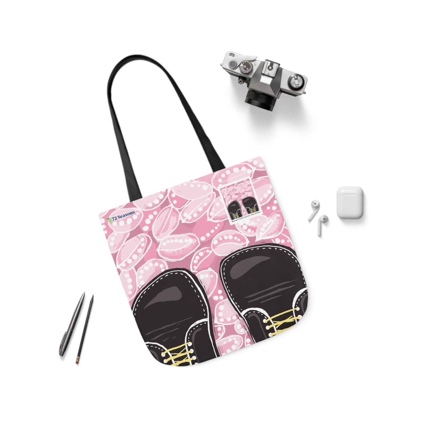 Blossom Petals Scatter the Ground Canvas Tote Bag