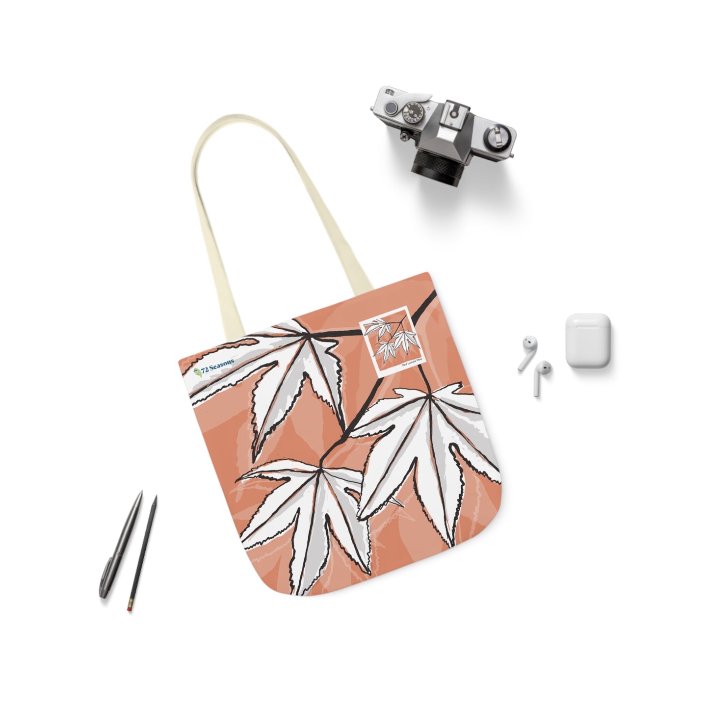 Red Leaves Glow Canvas Tote Bag