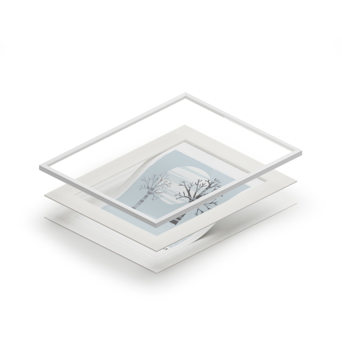 The Earth Hides In Grey Mist Fine Art Print