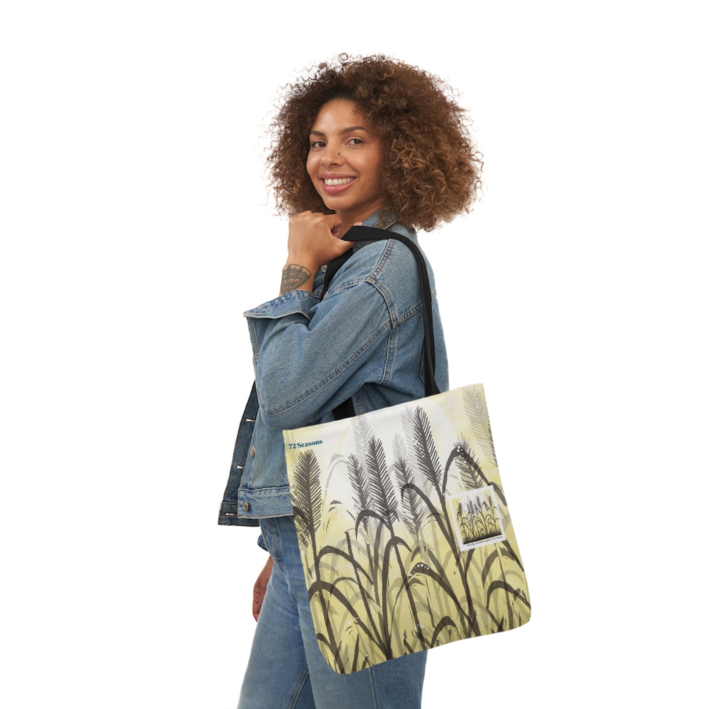 Morning Sunshine Lights the Grass Canvas Tote Bag
