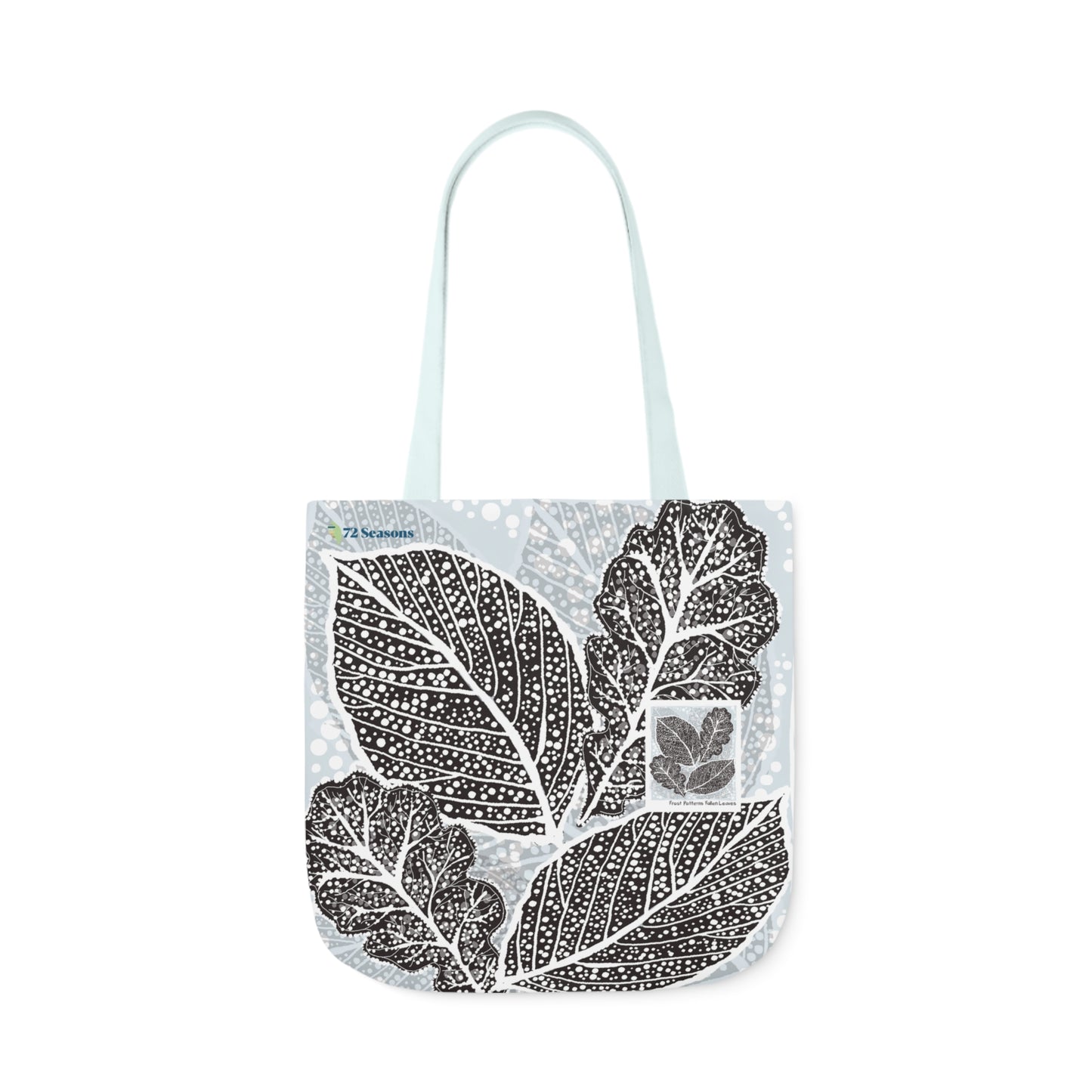 Frost Patterns Fallen Leaves Canvas Tote Bag