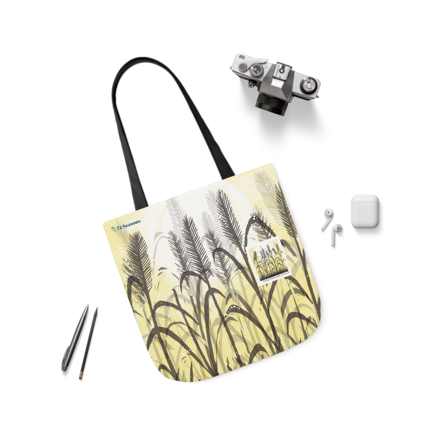 Morning Sunshine Lights the Grass Canvas Tote Bag