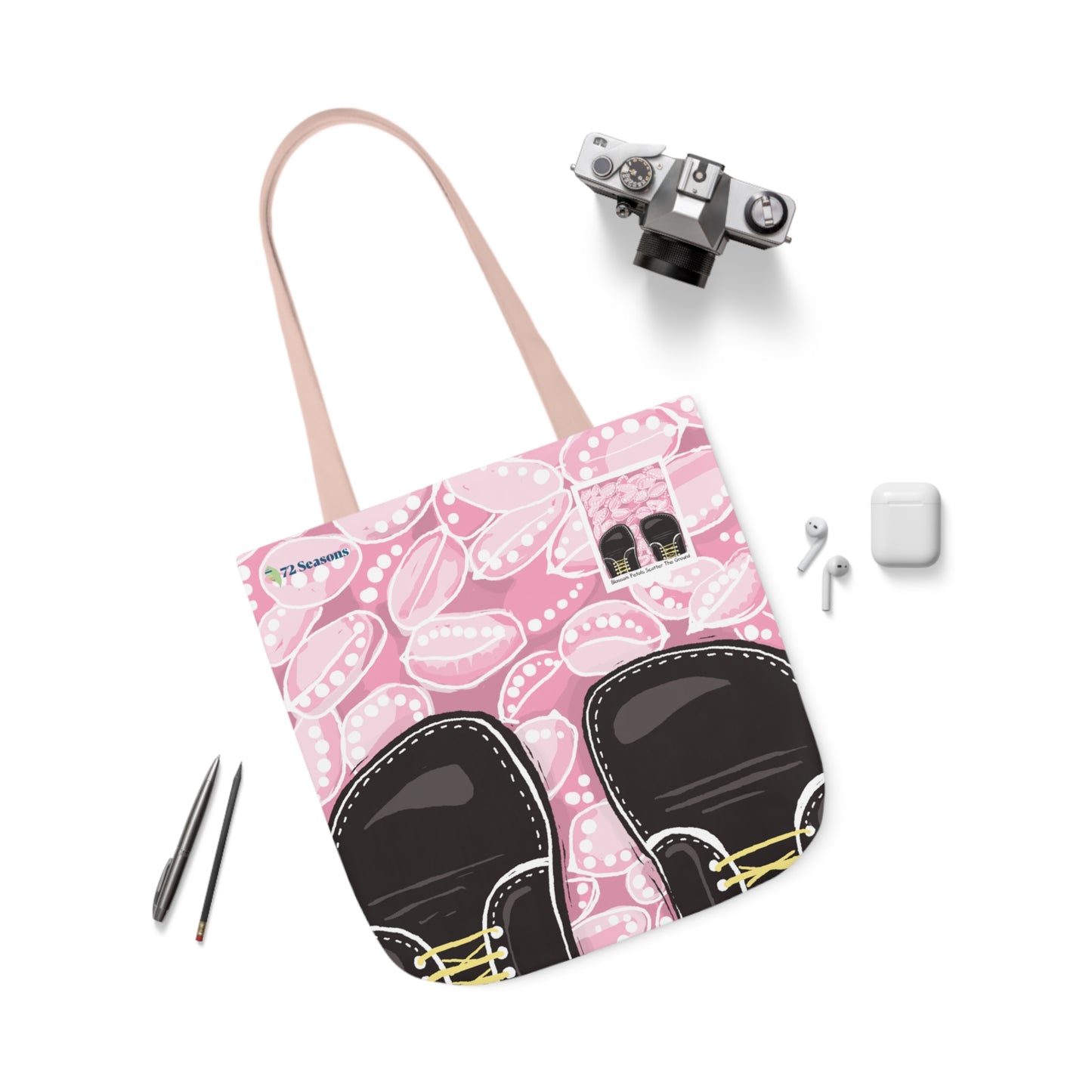 Blossom Petals Scatter the Ground Canvas Tote Bag