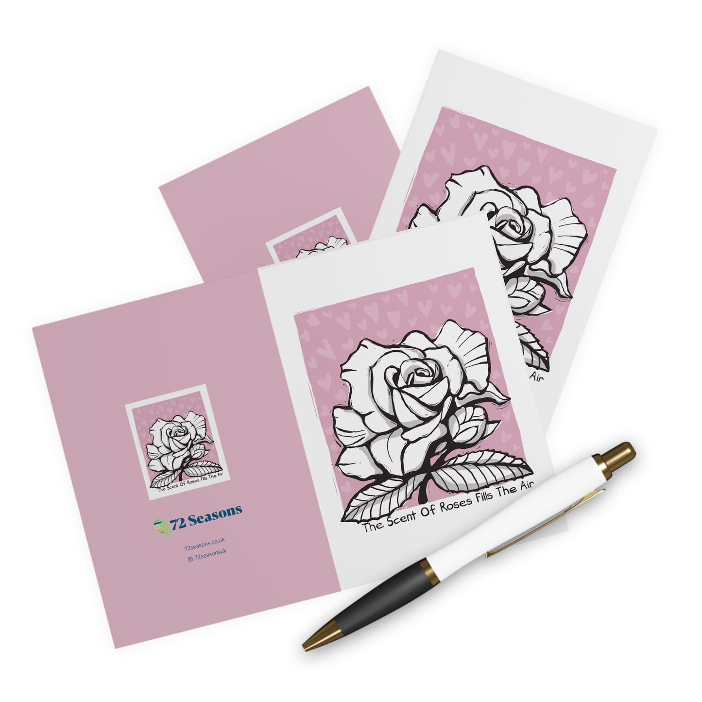 The Scent of Roses Fills The Air greeting card (5 pack)