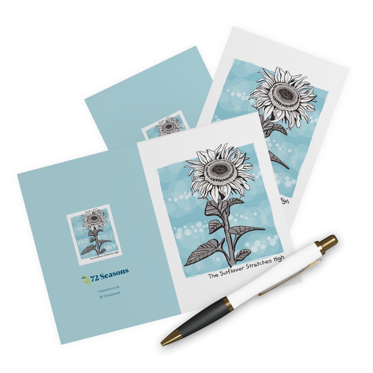 The Sunflower Stretches High greeting card (5 pack)