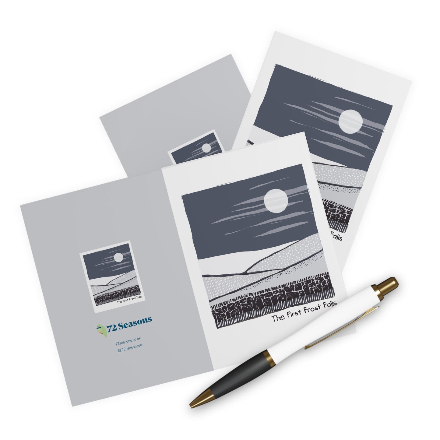 The First Frost Falls greeting card (5 pack)