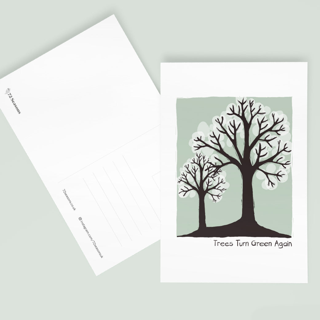 Trees Turn Green postcard