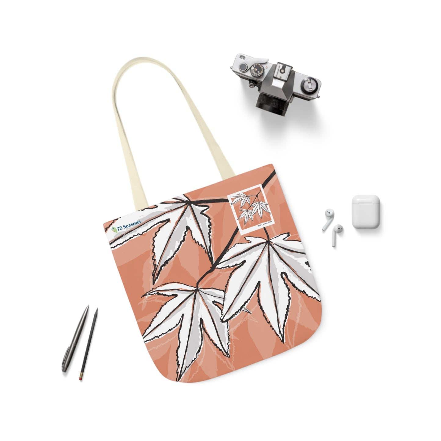 Red Leaves Glow Canvas Tote Bag