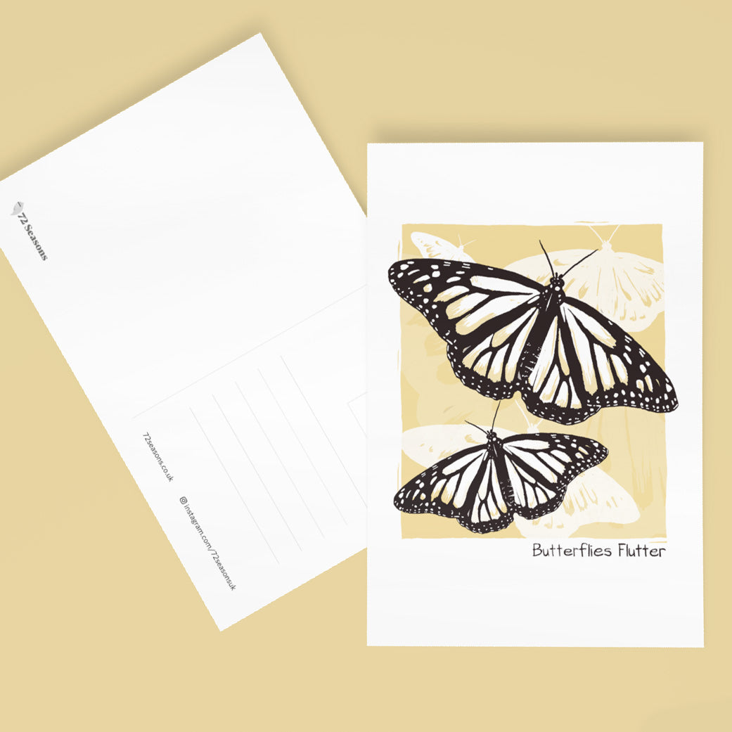 Butterflies Flutter postcard