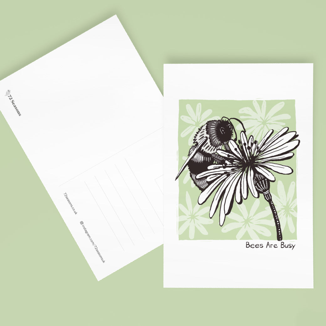 Bees Are Busy postcard