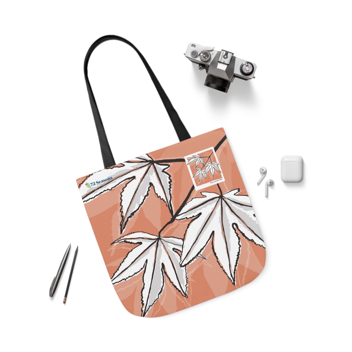Red Leaves Glow Canvas Tote Bag