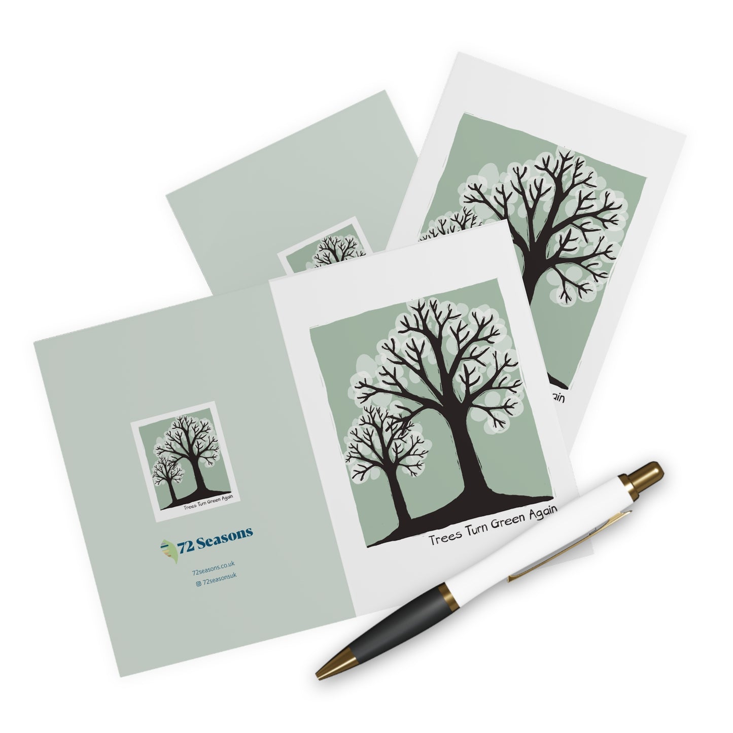Trees Turn Green Again greeting card (5 pack)