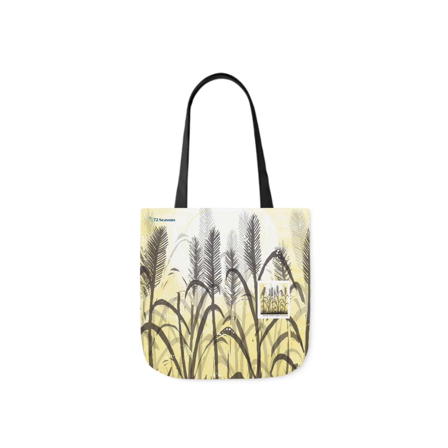 Morning Sunshine Lights the Grass Canvas Tote Bag