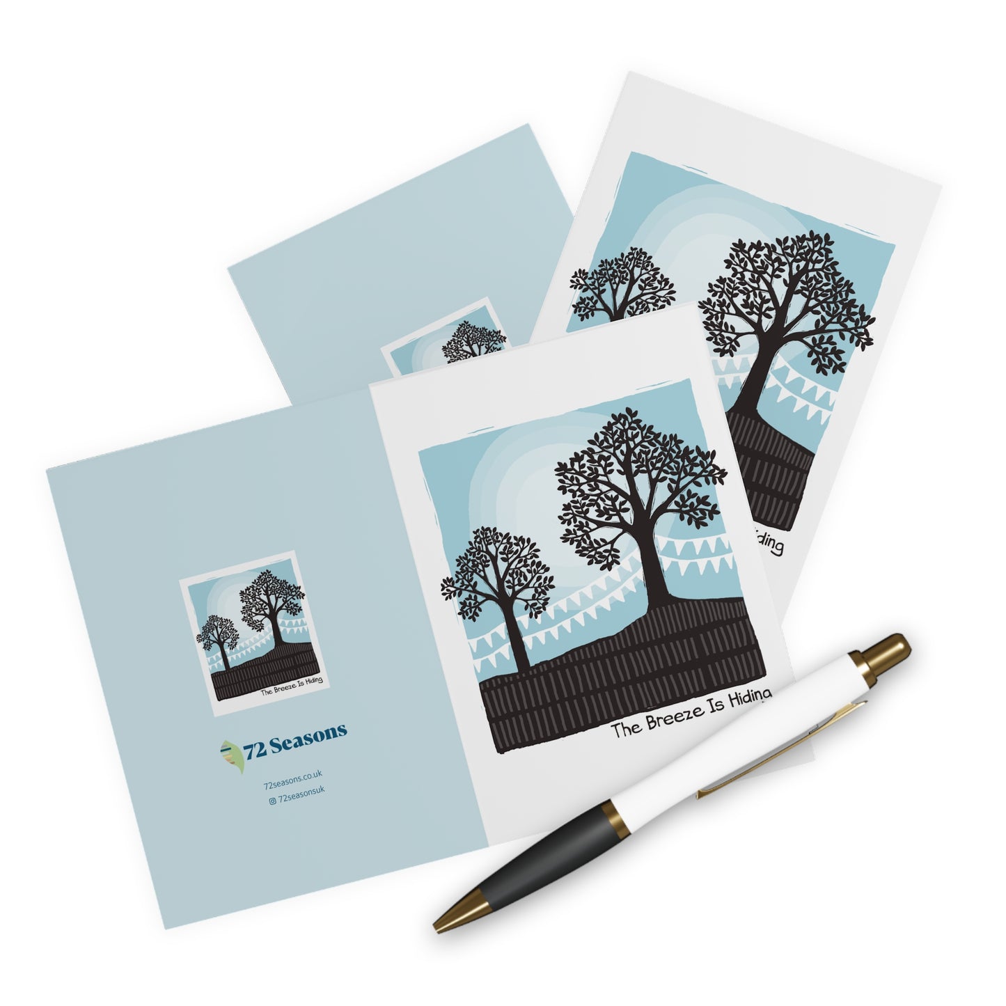 The Breeze Is Hiding greeting card (5 pack)