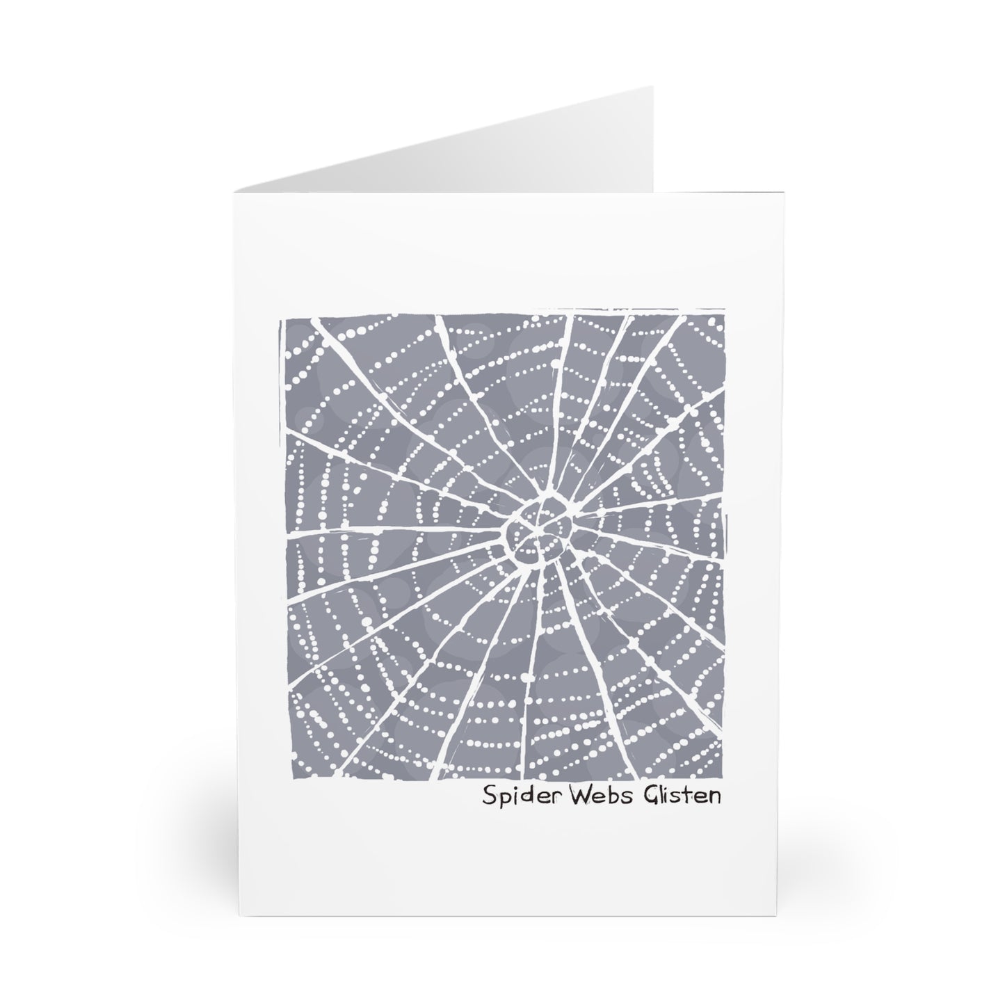 Spider Webs Glisten greeting card (5 pack)
