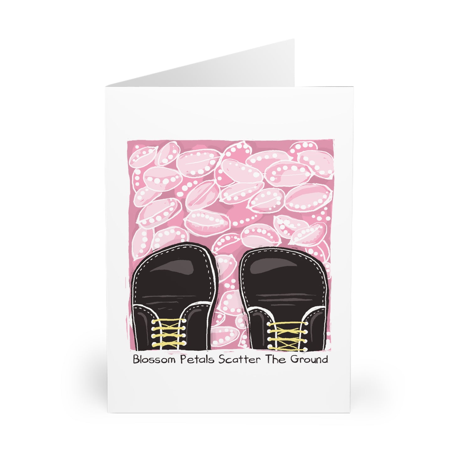 Blossom Petals Scatter The Ground greeting card (5 pack)