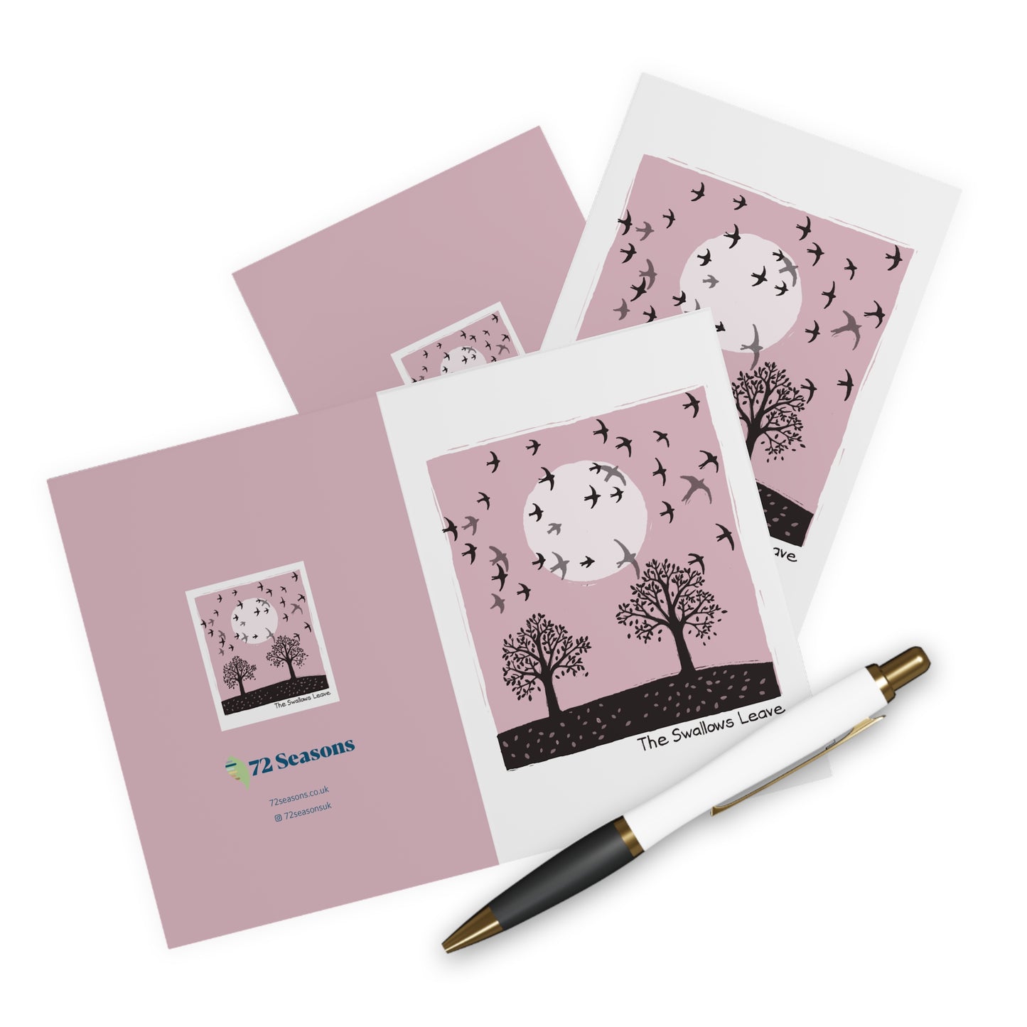 The Swallows Leave greeting card (5 pack)