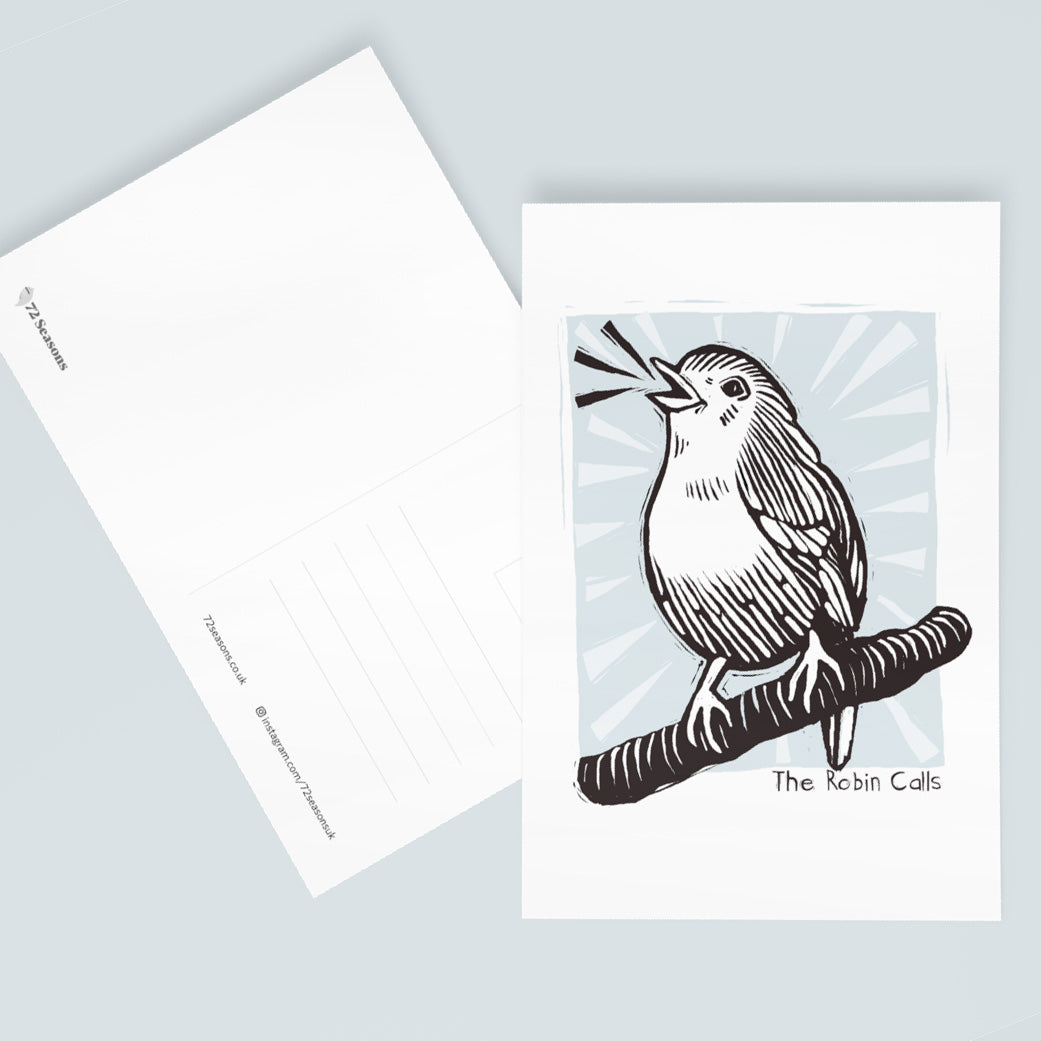 The Robin Calls postcard