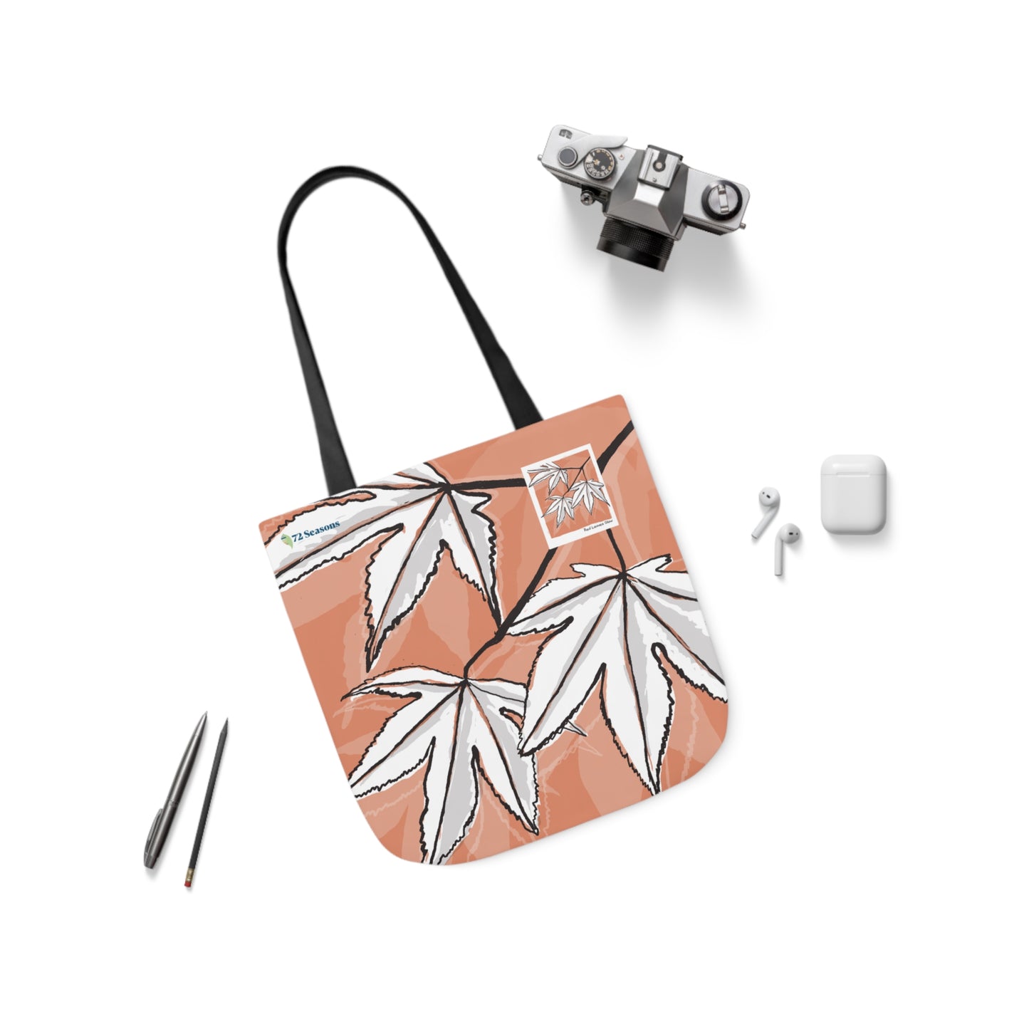 Red Leaves Glow Canvas Tote Bag
