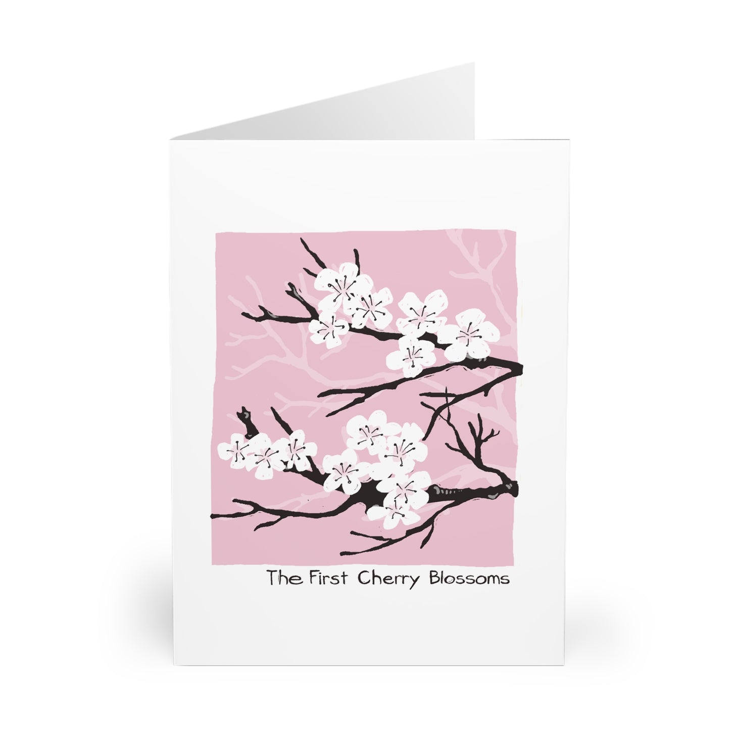 The First Cherry Blossoms greeting card (5 pack)