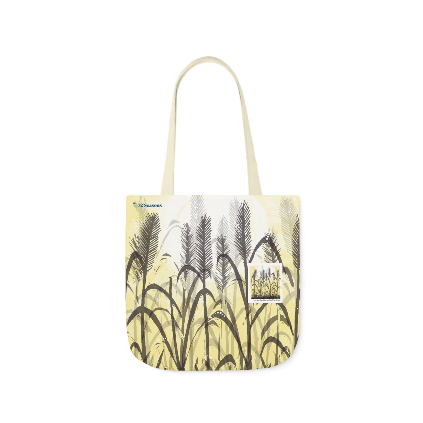 Morning Sunshine Lights the Grass Canvas Tote Bag