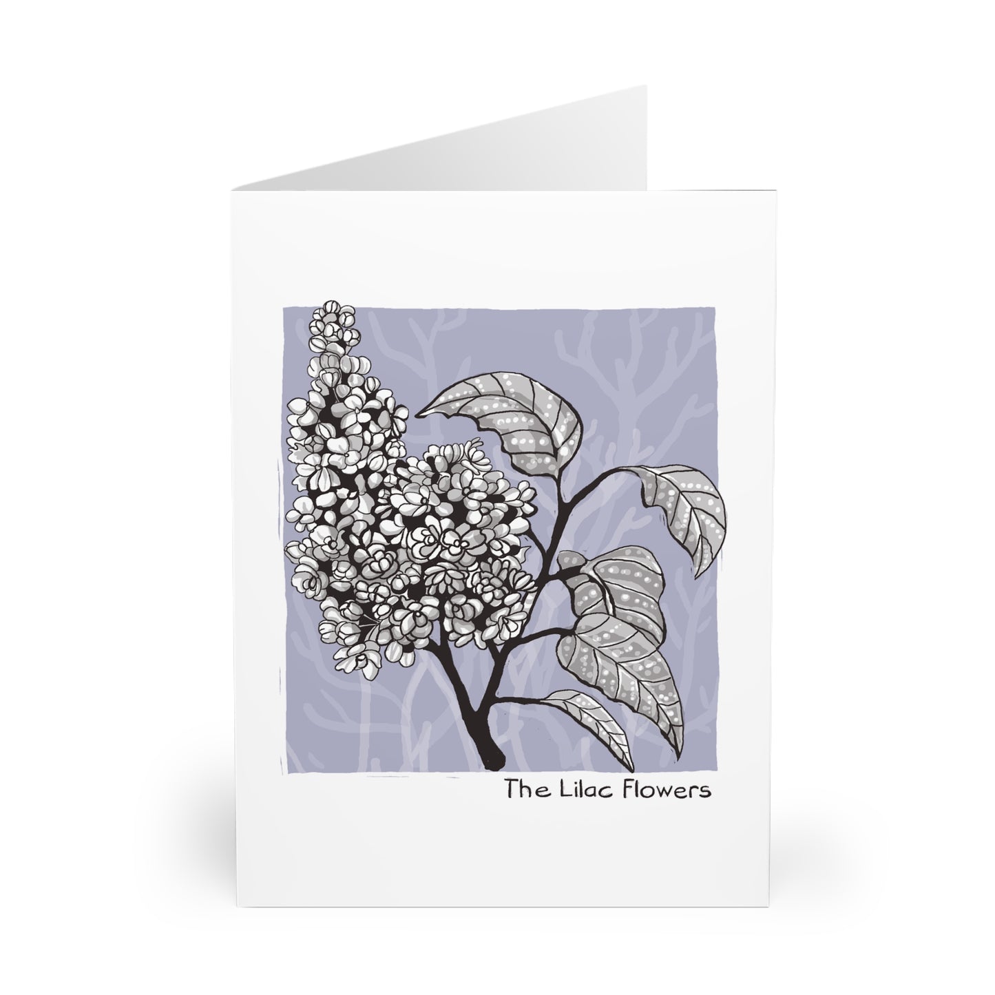 The Lilac Flowers greeting card (5 pack)