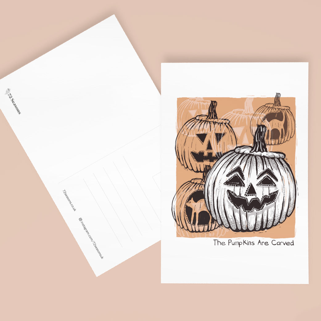 The Pumpkins Are Carved postcard