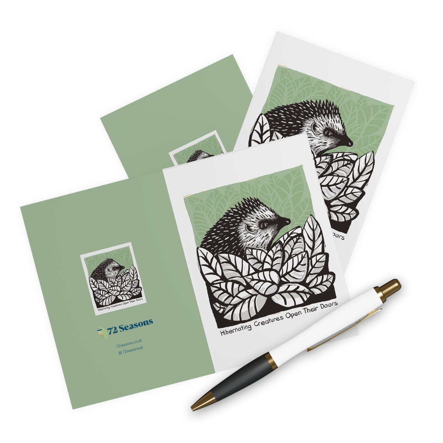 Hibernating Creatures Open Their Doors greeting card (5 pack)