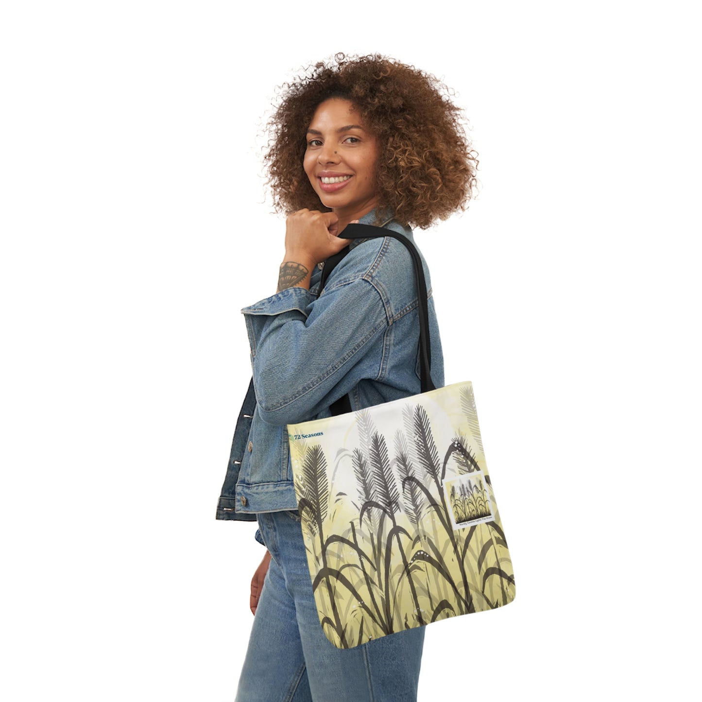 Morning Sunshine Lights the Grass Canvas Tote Bag