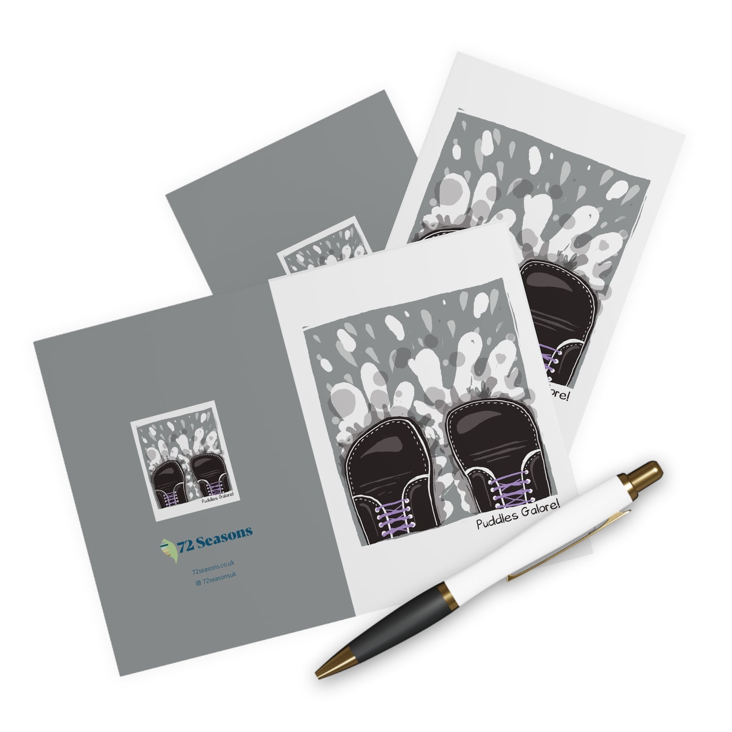 Puddles Galore! greeting card (5 pack)
