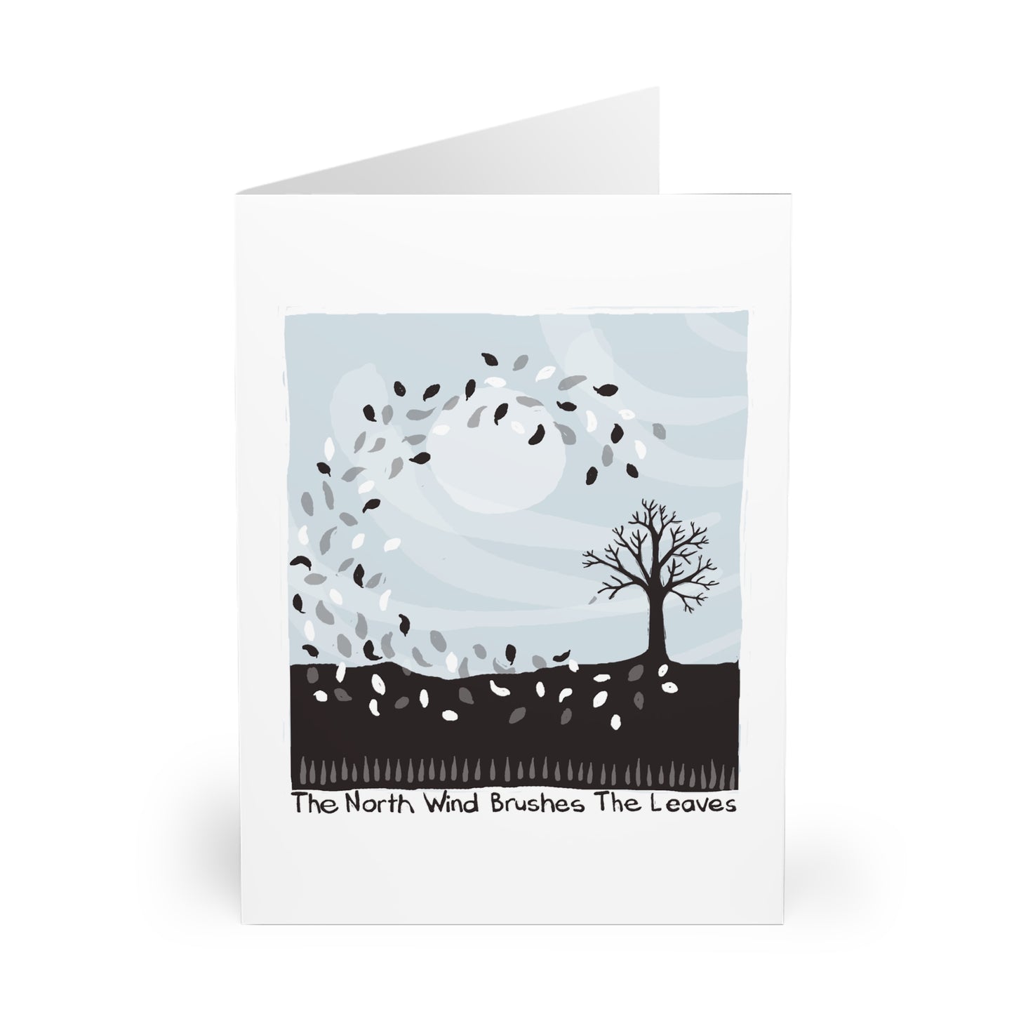 The North Wind Brushes The Leaves greeting card (5 pack)