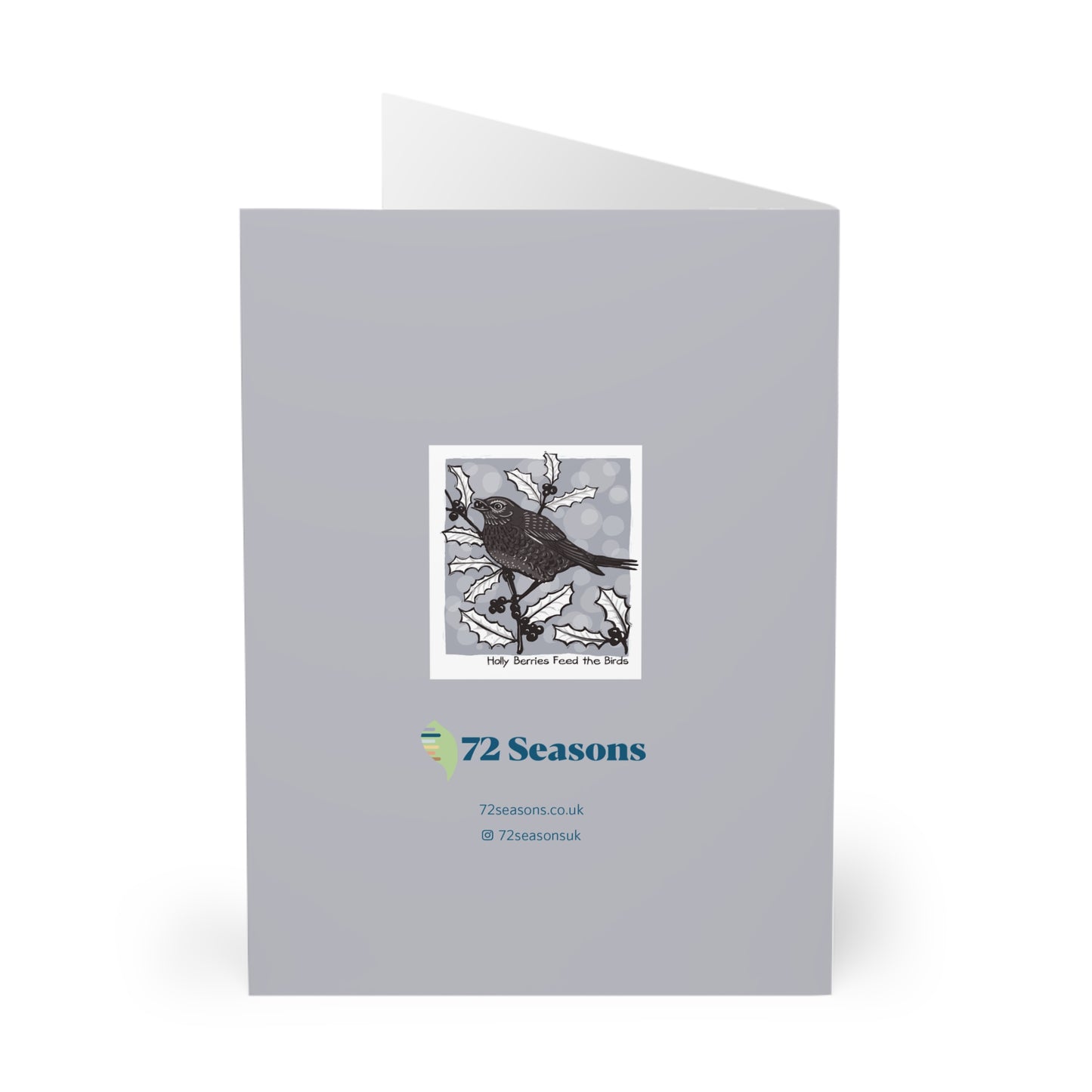 Holly Berries Feed The Birds greeting card (5 pack)