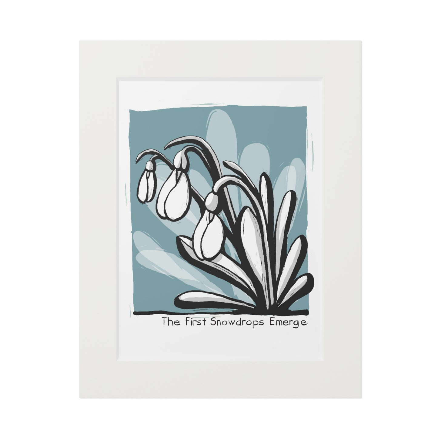 The First Snowdrops Emerge Fine Art Print