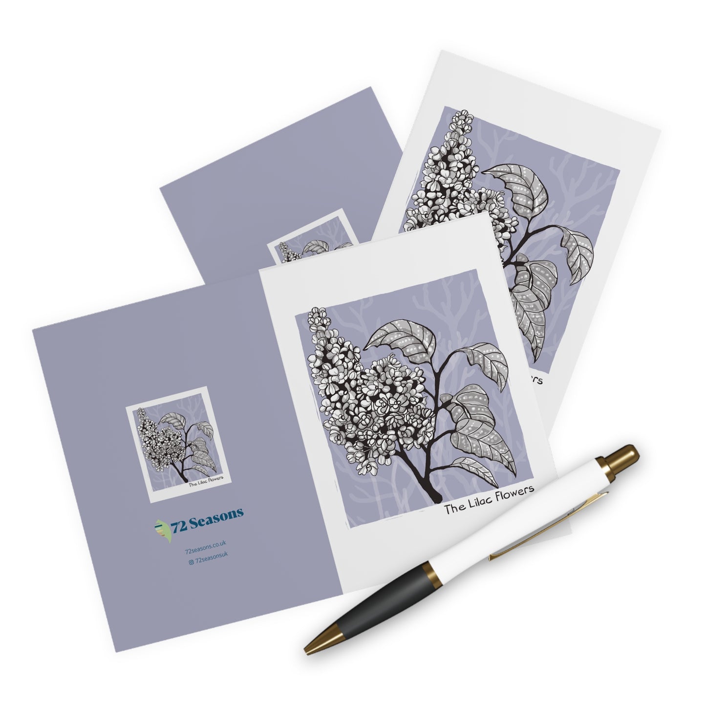 The Lilac Flowers greeting card (5 pack)