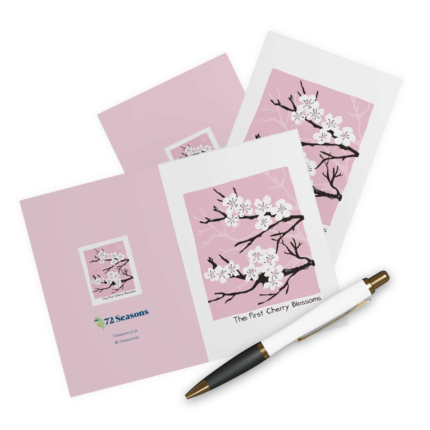The First Cherry Blossoms greeting card (5 pack)