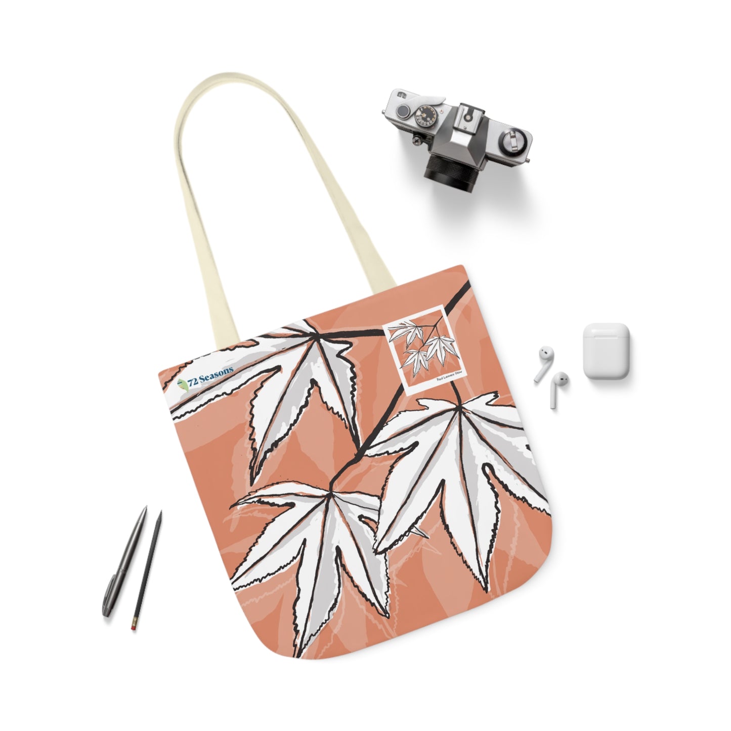 Red Leaves Glow Canvas Tote Bag